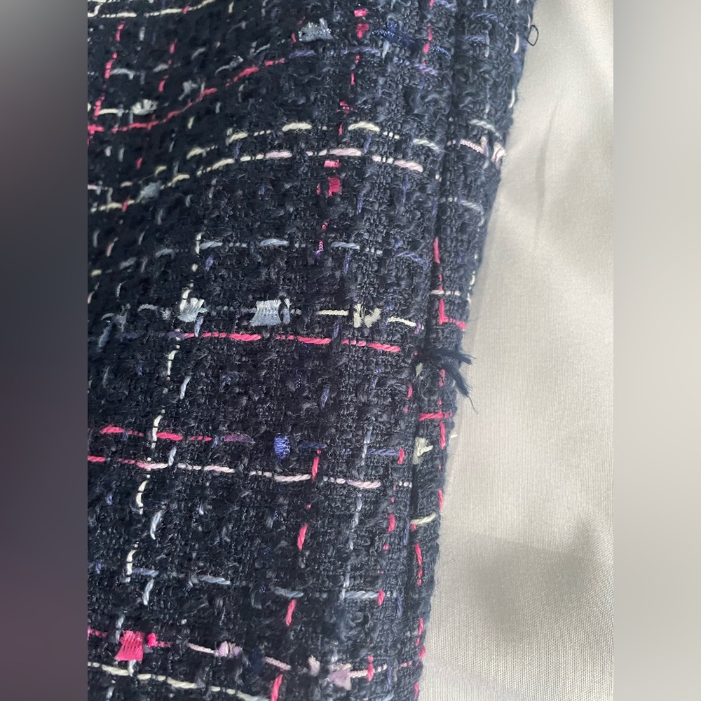 NWT LOFT Navy Tweed Shift Dress with Pink & White Flecks - Picture 5 of 5